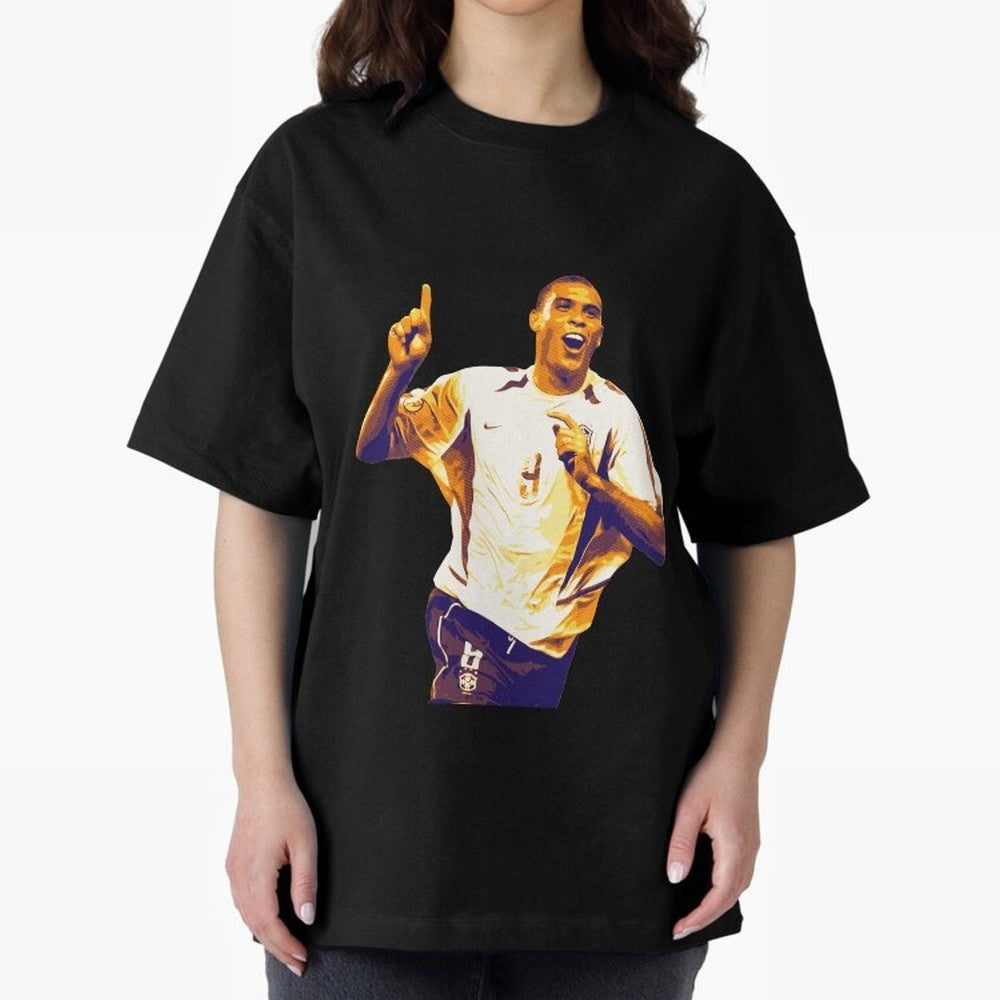 Ronaldo Naz¨¢rio brazil team Oversized T-Shirt Make Every Kick Count in FIFA World Cup 2026 Centered on Haaland, Brazil, Portugal and Argentina Energy, Supporter Pride, Iconic Celebrations, Legendary Names and Global Match Day Energy; Made for