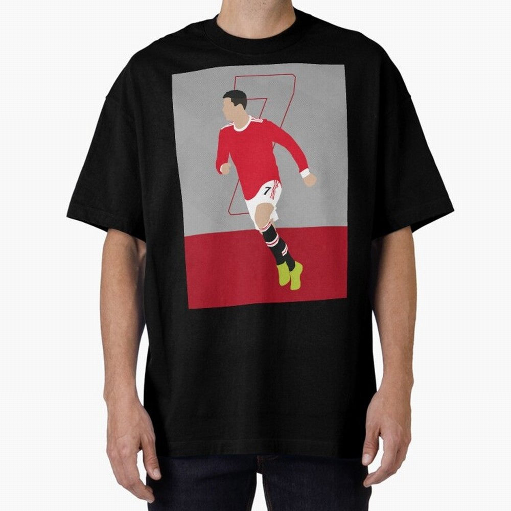 Cristiano Ronaldo 2021/22 Illustration Oversized T-Shirt Treasure Match Day Hype around FIFA World Cup 2026 Group Stage, Messi, Brazil, Tournament Hype, Historic Matchups, Family Viewing Parties and Global Sports Pride; Made for Die Hard