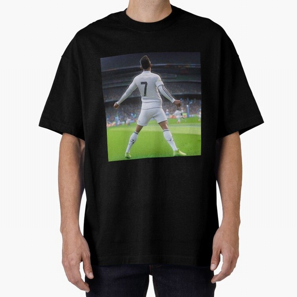 Ronaldo caricature Oversized T-Shirt Bring Bold Fan Energy to FIFA World Cup 2026 Group Stage Spirit, Centered on Argentina, France and Brazil, Messi and Cristiano Ronaldo, Vintage Soccer Flavor, Modern Football Stars, National Flags and Final