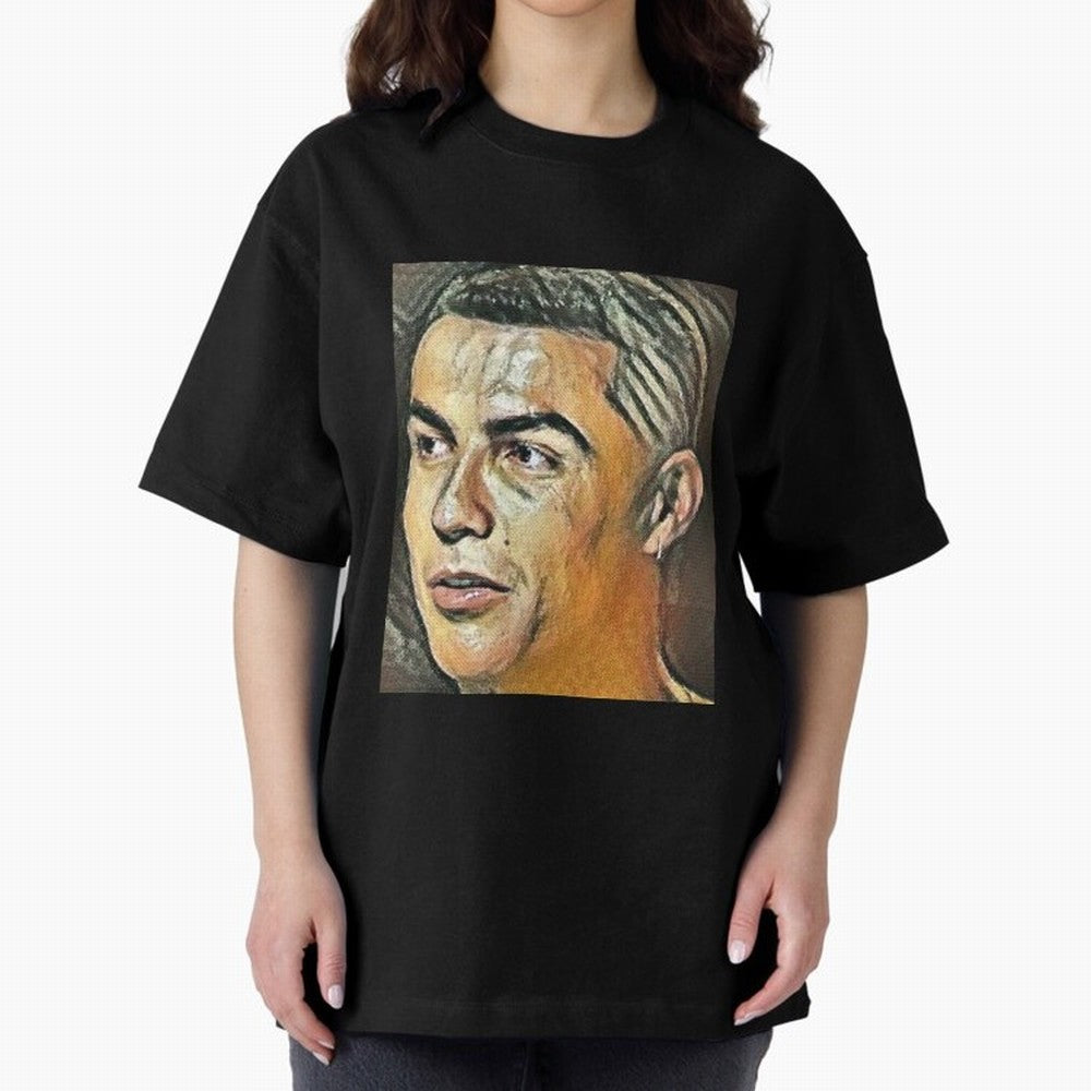 Cristiano Ronaldo Oversized T-Shirt Show Up for the Glory of FIFA World Cup 2026 USA Canada Mexico for Fans of Cristiano Ronaldo and Spain, Bringing Championship Spirit, Famous Goals, Roaring Crowds and International Football Unity; Perfect for