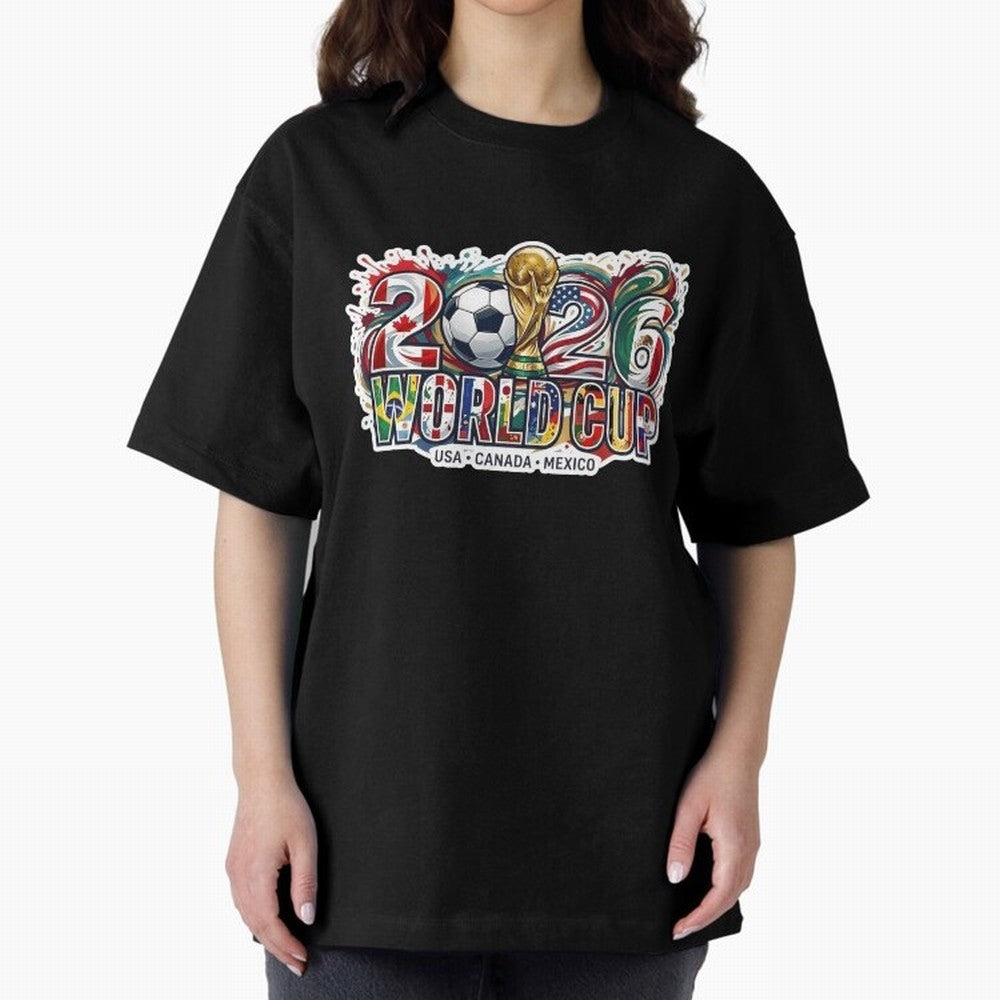 2026 World Cup International Futbol Football Soccer USA Canada Mexico Oversized T-Shirt Make Every Kick Count in Match Day Hype around FIFA World Cup 2026 USA Canada Mexico, CR7 and Messi, Argentina, Vintage Soccer Flavor, Modern Football Stars,