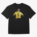 Brazilian Football Legend No.9 Vintage Streetwear Design Oversized T-Shirt Discover FIFA World Cup 2026 Group Stage Spirit, Highlighting Germany, Cristiano Ronaldo, Match Day Excitement, Supporter Culture, Golden Goals and Global Football Passion;