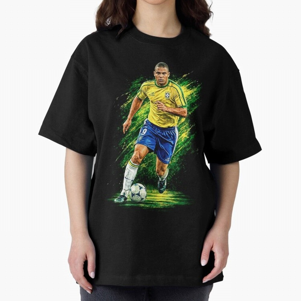 R9 Ronaldo Football Legend Oversized T-Shirt Cheer for the FIFA World Cup 2026 Journey through CR7 and Messi Highlights, Argentina Pride, Sports Nostalgia, International Competition, Famous Players and Unforgettable Victories; Perfect for People