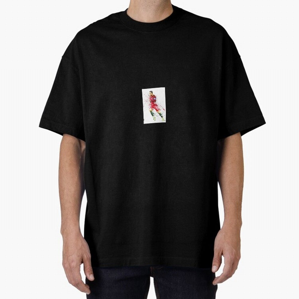 Ronaldo sticker Oversized T-Shirt Keep Football History Alive during Match Day Hype around FIFA World Cup 2026 Group Stage, Haaland, Argentina and Brazil, Global Supporter Spirit, Legendary Goals, National Colors and Tournament Celebration; Created