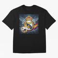 Real Madrid's ball Oversized T-Shirt Celebrate Fan Culture around Global Football Passion for FIFA World Cup 2026, Celebrating CR7, Germany, Classic Soccer Heritage, Championship Pressure, Fan Loyalty and International Pride; Made for Collectors