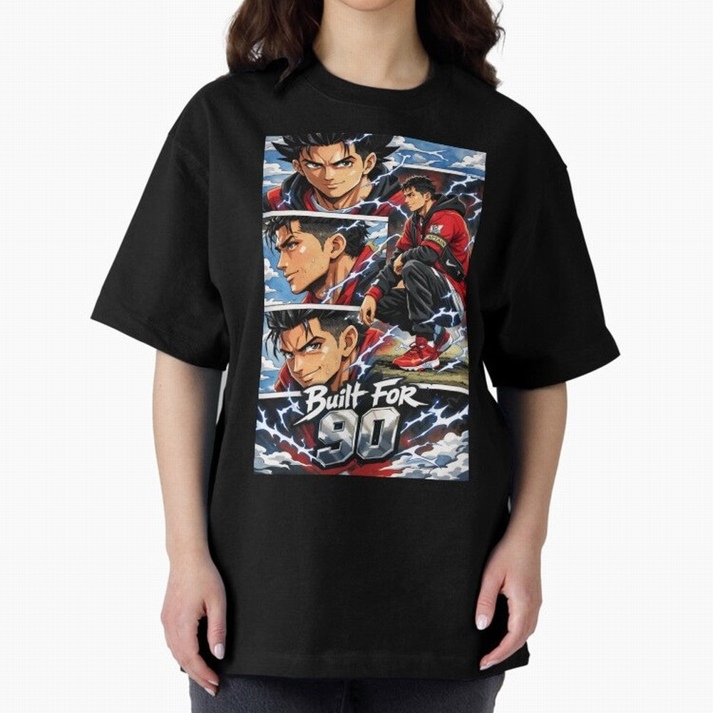 Built for 90 ¨C Anime Streetwear Football Art Oversized T-Shirt Make Game Day About FIFA World Cup 2026 USA Canada Mexico for Fans of Messi, Neymar and Mbappe and Argentina, Bringing Supporter Pride, Iconic Celebrations, Legendary Names and Global