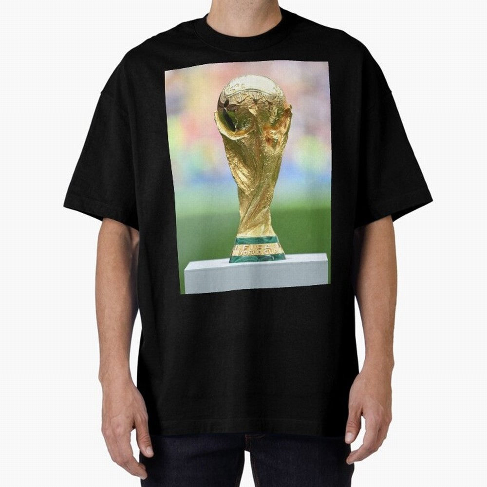 World CUP. Oversized T-Shirt Celebrate Classic Football Spirit in Global Football Passion for FIFA World Cup 2026 Group Stage, Highlighting Messi, Neymar and Mbappe, Argentina, Vintage Soccer Flavor, Modern Football Stars, National Flags and Final