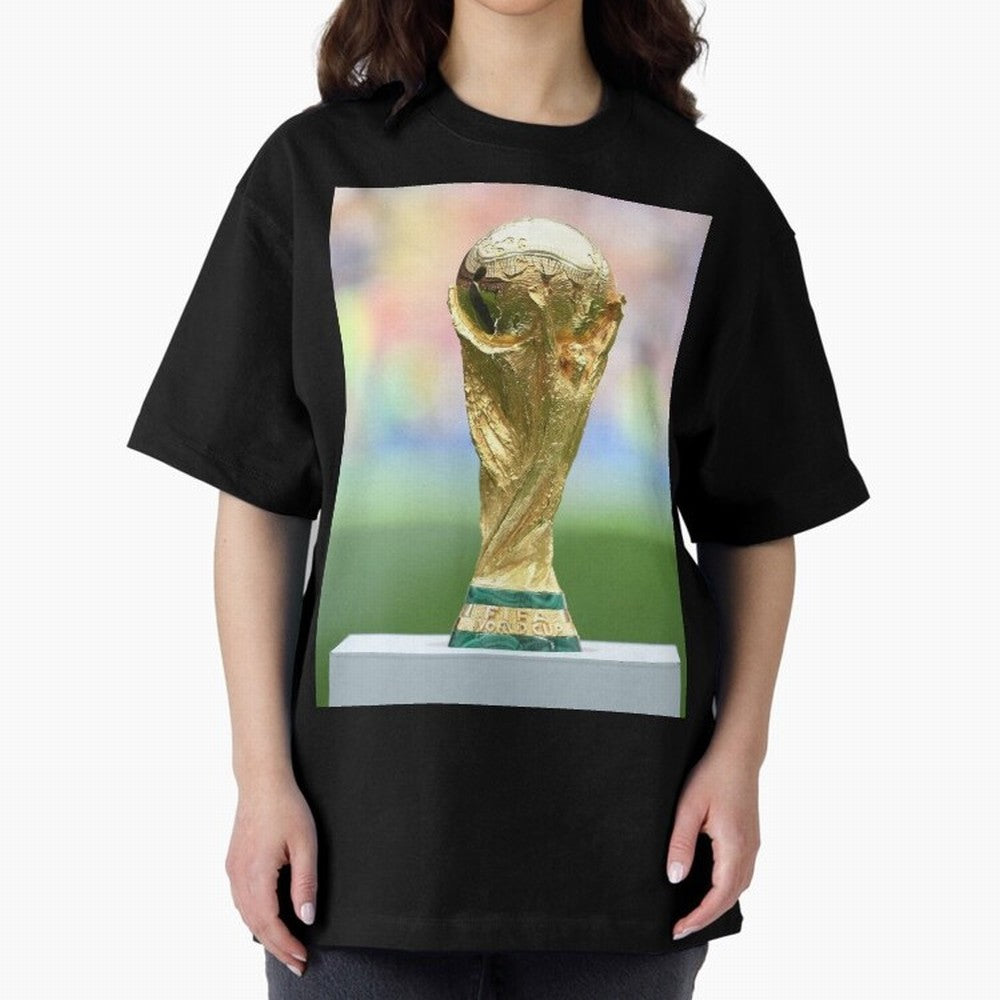 World CUP. Oversized T-Shirt Celebrate Classic Football Spirit in Global Football Passion for FIFA World Cup 2026 Group Stage, Highlighting Messi, Neymar and Mbappe, Argentina, Vintage Soccer Flavor, Modern Football Stars, National Flags and Final