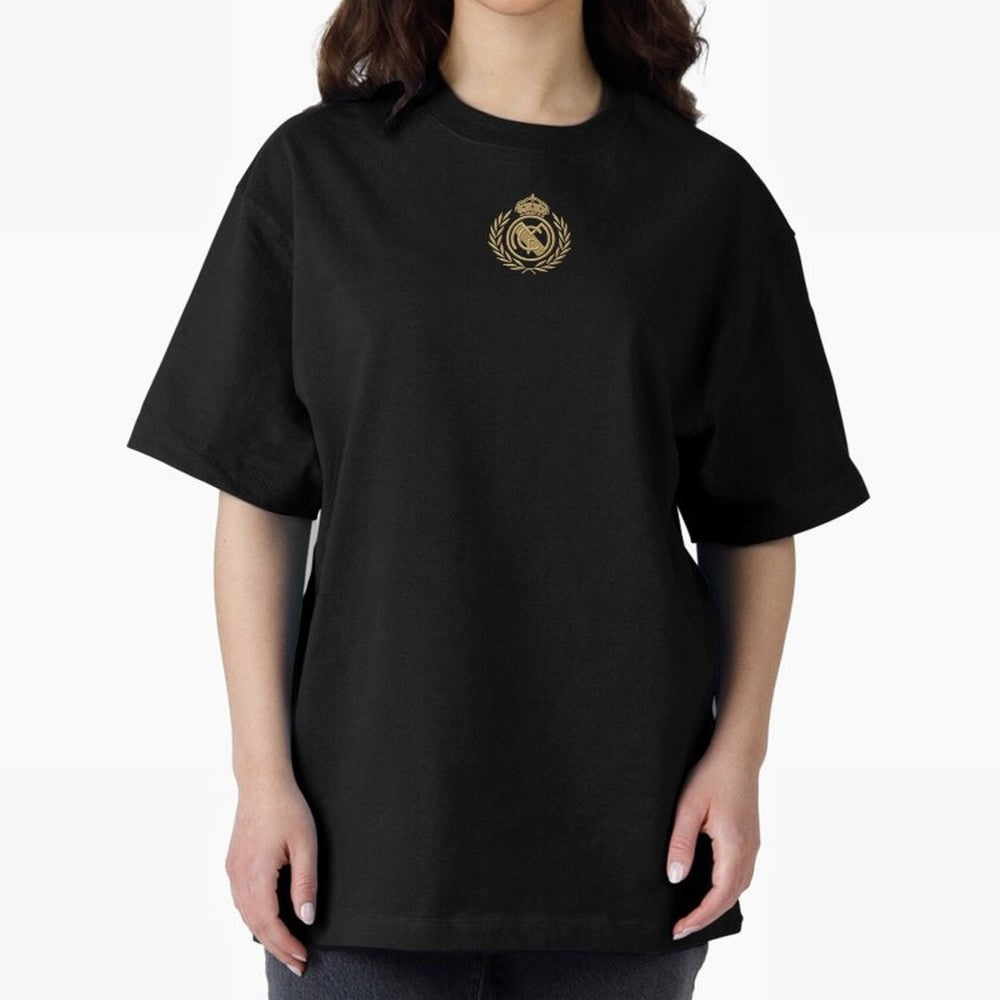 REAL MADRID GOLDEN EMBROIDERY Oversized T-Shirt Feel International Energy from the FIFA World Cup 2026 USA Canada Mexico Journey through Cristiano Ronaldo, Haaland and CR7 Highlights, Brazil Pride, Game Day Rituals, Football Legends, Country Pride