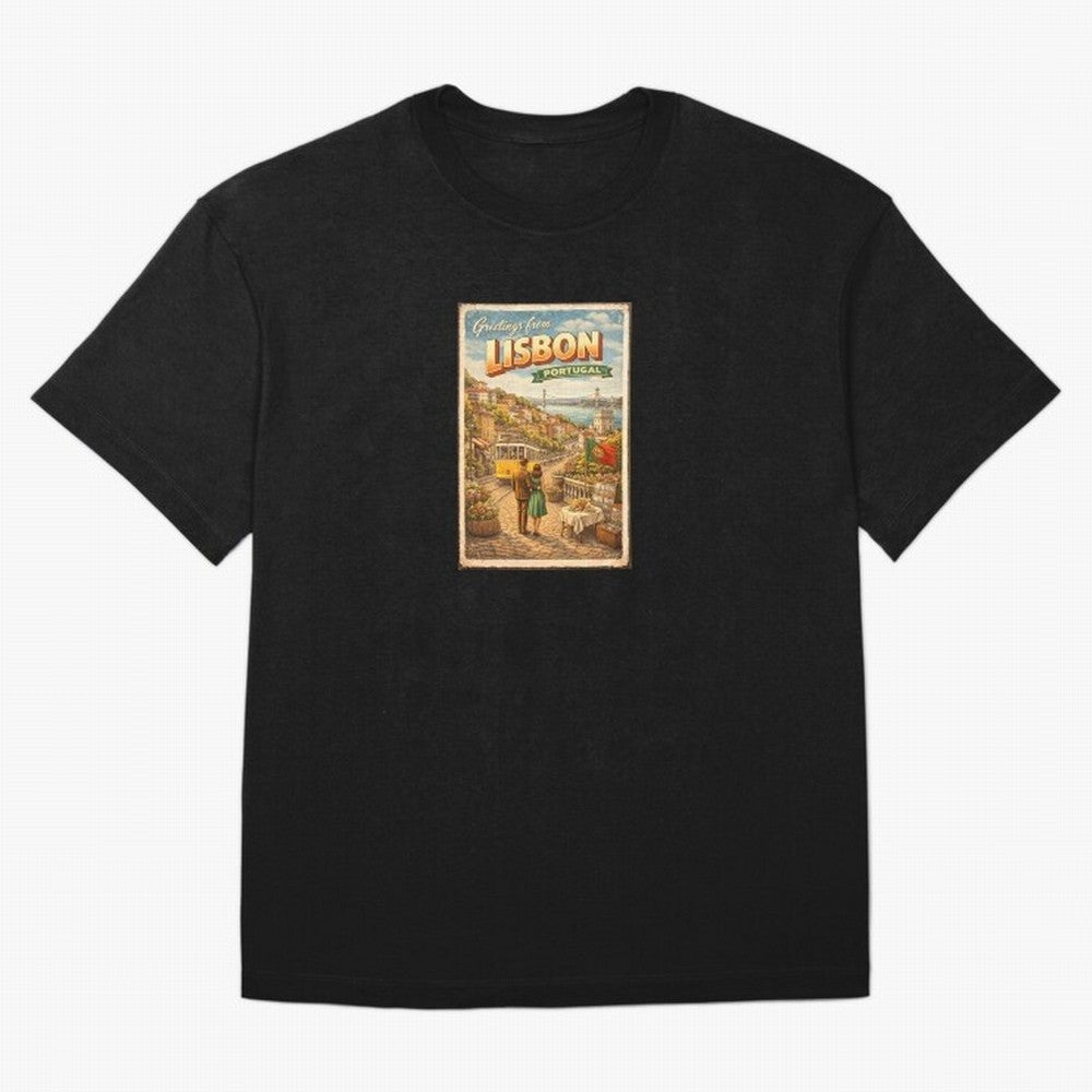 lisbon Oversized T-Shirt Celebrate Football Dreams Across the FIFA World Cup 2026 Group Stage Journey through Mbappe and Neymar Highlights, Spain Pride, Classic Soccer Heritage, Championship Pressure, Fan Loyalty and International Pride; Created