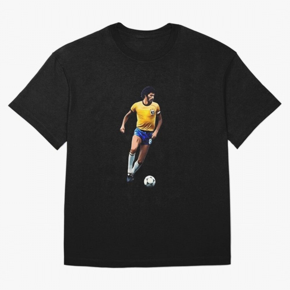 Legends Of The Beautiful Game Cartoon Collection Legends Socrates Cartoon Artwork9 Oversized T-Shirt Represent the Passion of Match Day Hype around FIFA World Cup 2026, Cristiano Ronaldo, Argentina and Brazil, Stadium Chants, National Pride, Trophy