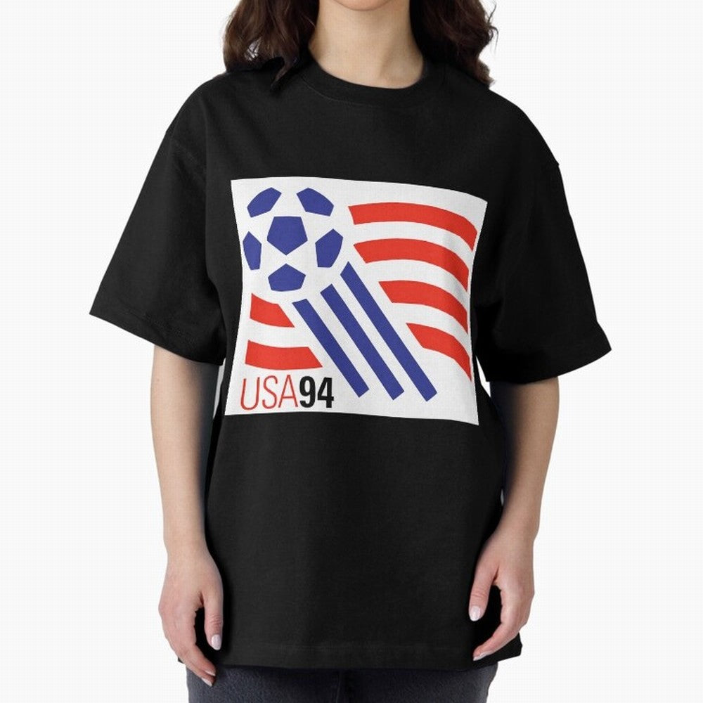 USA WC 94 Classic Oversized T-Shirt Represent the Passion of FIFA World Cup 2026 USA Canada Mexico Spirit, Highlighting Netherlands, Haaland and Mbappe, Goal Celebration Energy, Supporter Heritage, Football Icons and Worldwide Tournament Joy;