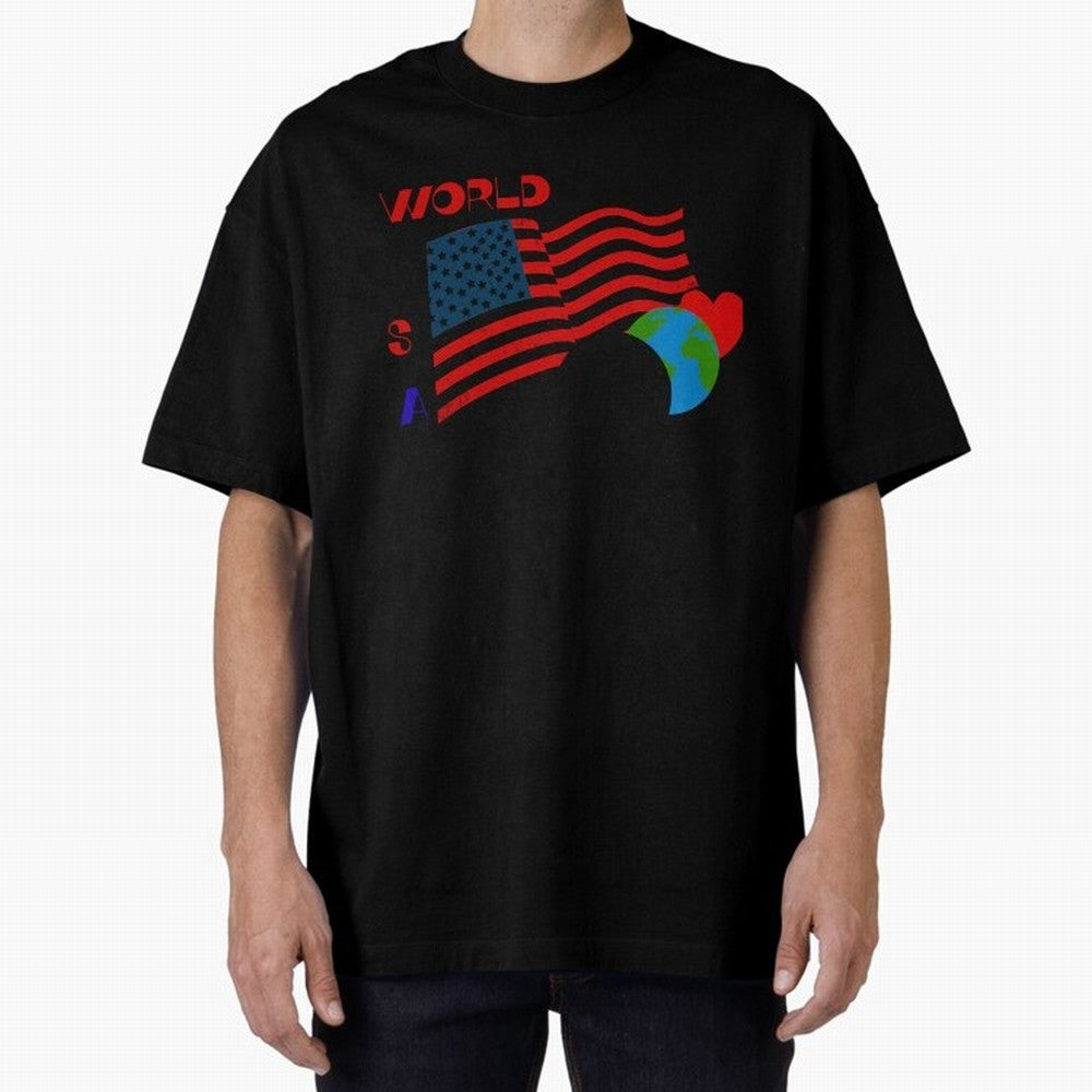 World cup 26 Oversized T-Shirt Bring Stadium Energy to Global Football Passion for FIFA World Cup 2026, Connected to Messi and Cristiano Ronaldo, Brazil, Football Festival Excitement, Trophy Ambitions, Country Rivalries and Star Player Buzz; Made