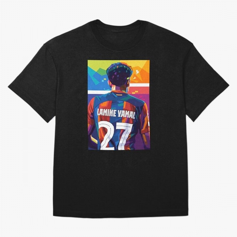 Lamine Yamal Wpap Pop Art Oversized T-Shirt Honor Champions and Dreams in FIFA World Cup 2026 USA Canada Mexico Built around Neymar, Spain and Netherlands Energy, Match Day Excitement, Supporter Culture, Golden Goals and Global Football Passion;