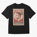 Vintage Portuguese Football Legend No.7 Poster, sticker ¨C Retro Soccer Icon Art for Fans of Manchester, Madrid & Juventus Oversized T-Shirt Relive the Noise and Pride of Global Football Passion for FIFA World Cup 2026 Group Stage, Centered on