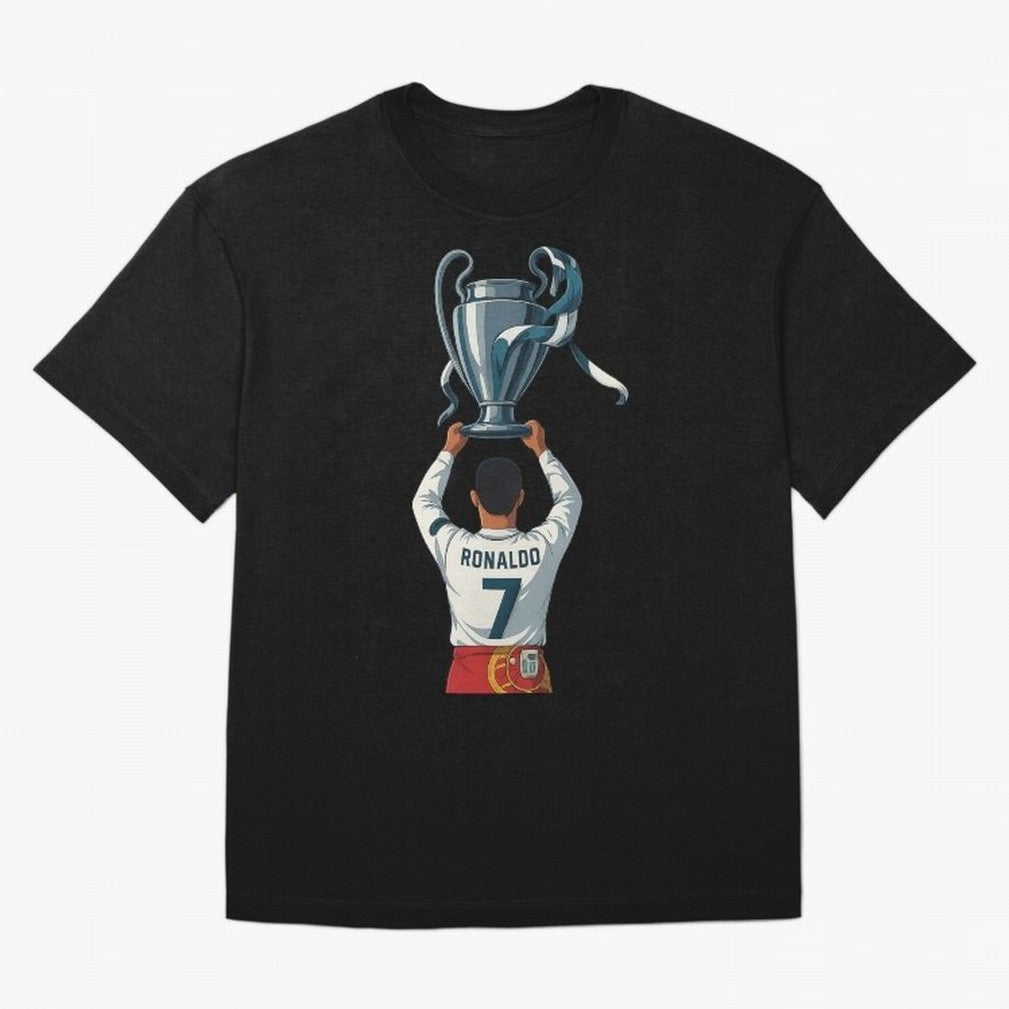 Ronaldo Oversized T-Shirt Cheer for Global Football Passion for FIFA World Cup 2026 Group Stage, Driven by Haaland, Brazil, Portugal and Argentina, Championship Spirit, Famous Goals, Roaring Crowds and International Football Unity; Ideal for Fans