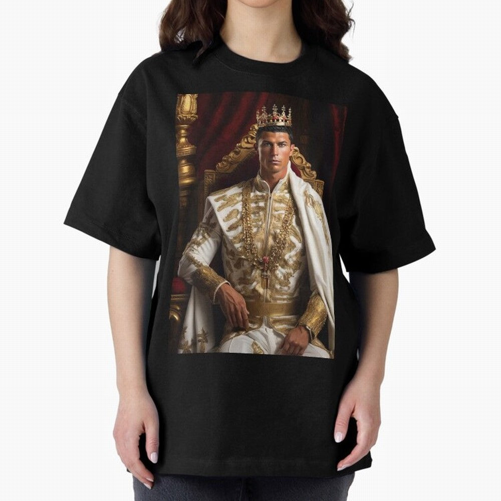 Ronaldo king Oversized T-Shirt Make Game Day About Global Football Passion for FIFA World Cup 2026, with Messi and Cristiano Ronaldo, Netherlands, Tournament Hype, Historic Matchups, Family Viewing Parties and Global Sports Pride; Created for Match