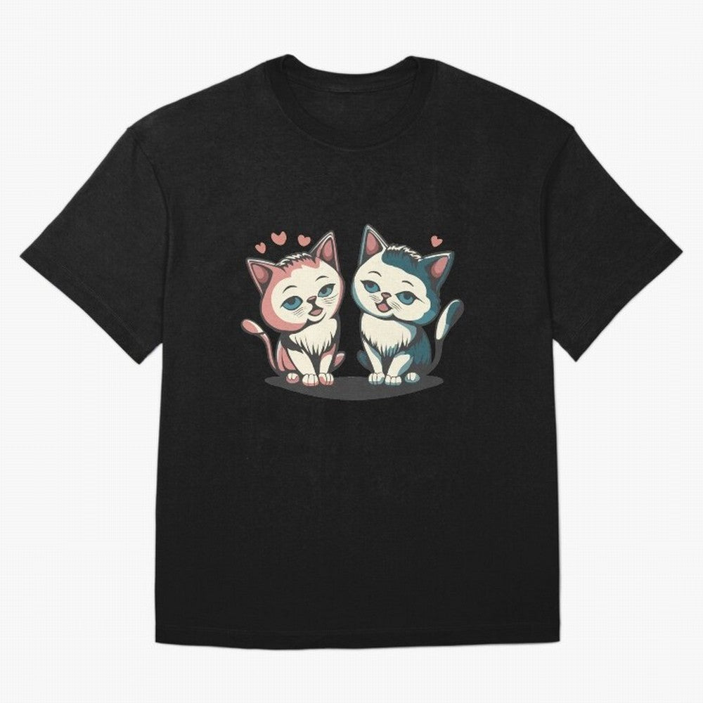 Two Funny Cats with Ronaldo Vibes ¨C Cute Football & Animal Art Oversized T-Shirt Show Match Day Excitement for Match Day Hype around FIFA World Cup 2026, Messi, Neymar and Mbappe, England, France and Netherlands, Champion Mindset, Group Stage