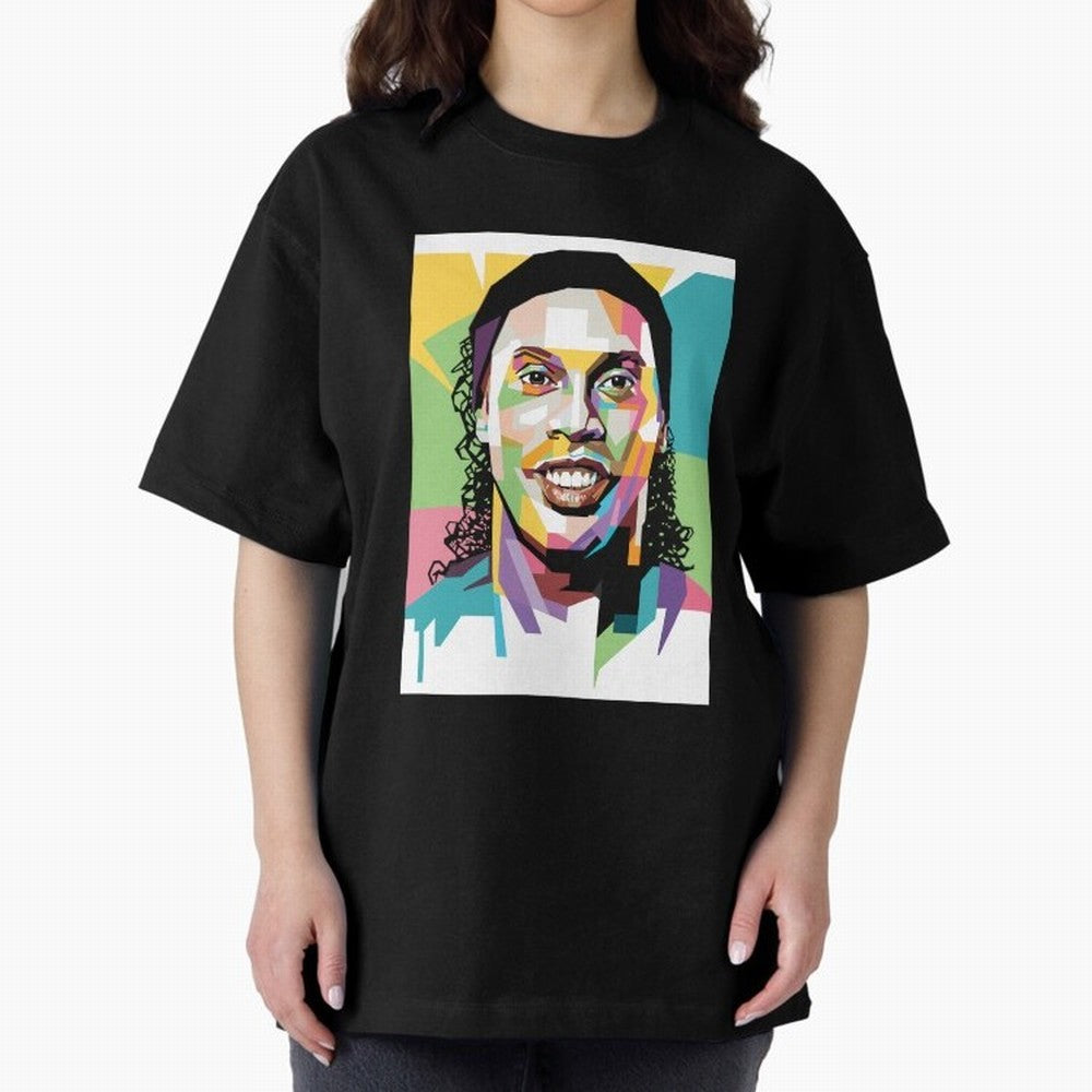 Ronaldo ¨C Legendary Football Star & GOAT Artwork Oversized T-Shirt Stand Proud for FIFA World Cup 2026 Group Stage Centered on Messi and Cristiano Ronaldo, England, France and Netherlands Energy, Retro Football Energy, Iconic Rivalries, Trophy