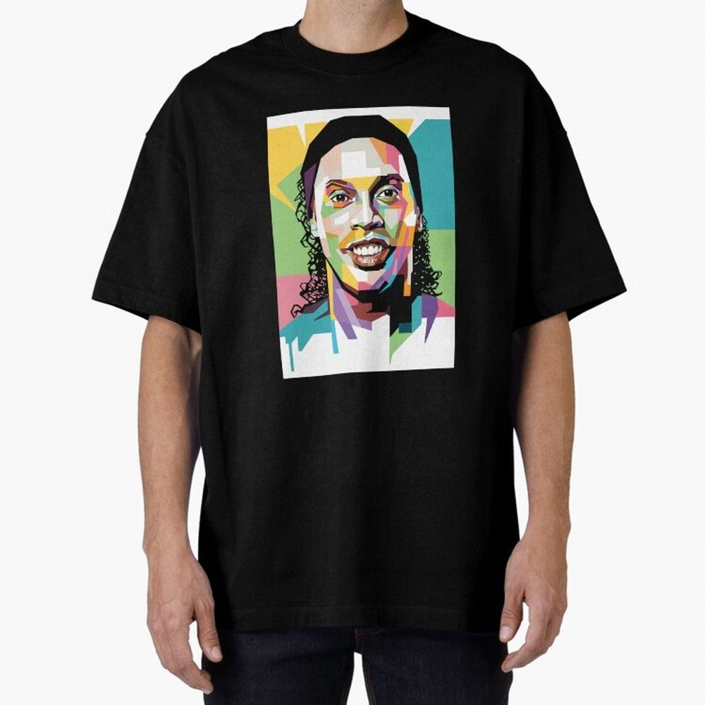 Ronaldo ¨C Legendary Football Star & GOAT Artwork Oversized T-Shirt Stand Proud for FIFA World Cup 2026 Group Stage Centered on Messi and Cristiano Ronaldo, England, France and Netherlands Energy, Retro Football Energy, Iconic Rivalries, Trophy