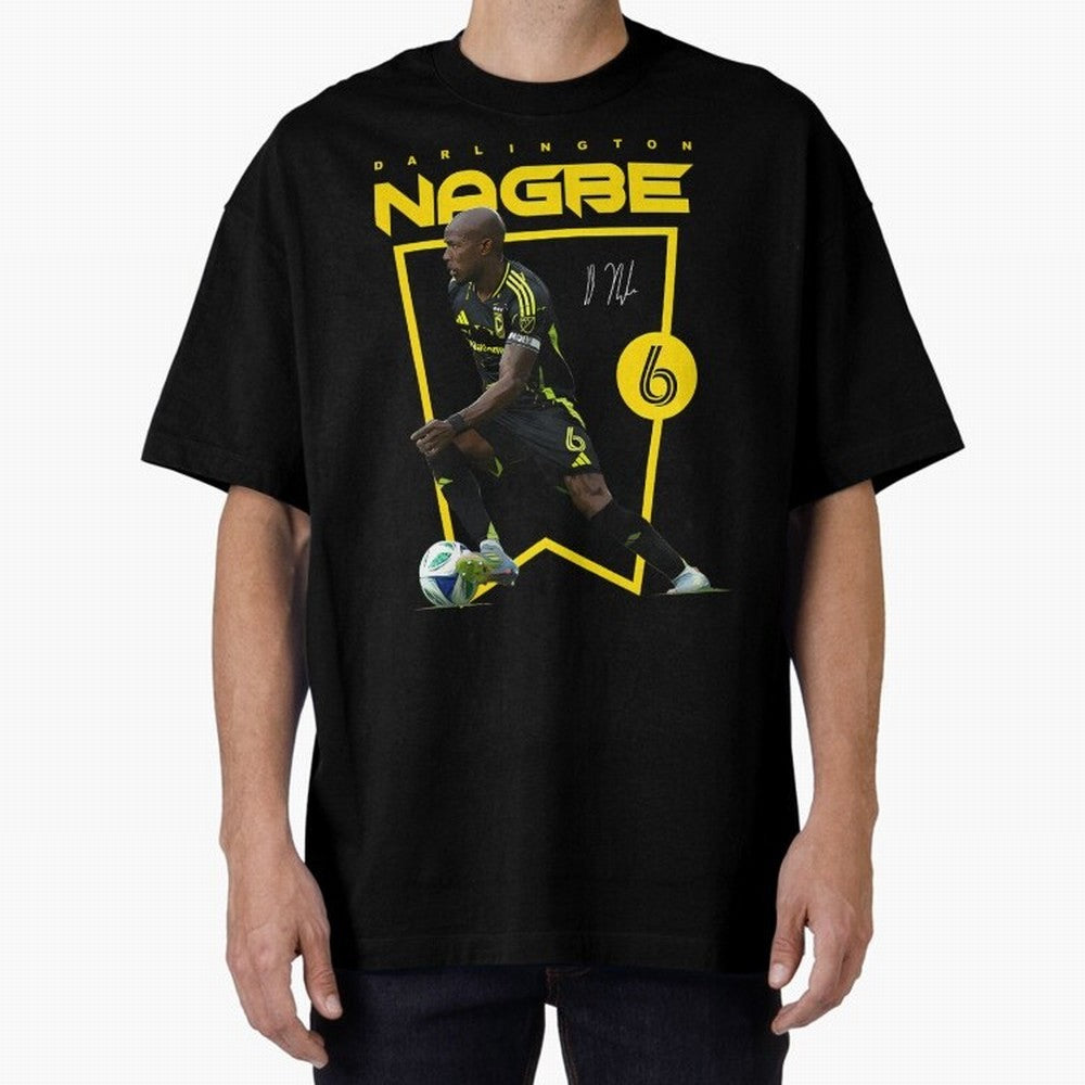 Darlington Nagbe Columbus Crew Oversized T-Shirt Honor Football Greatness during Match Day Hype around FIFA World Cup 2026, Mbappe, Portugal, Spain and Germany, Soccer Culture, Superstar Moments, National Team Dreams and Competitive Fire; Created