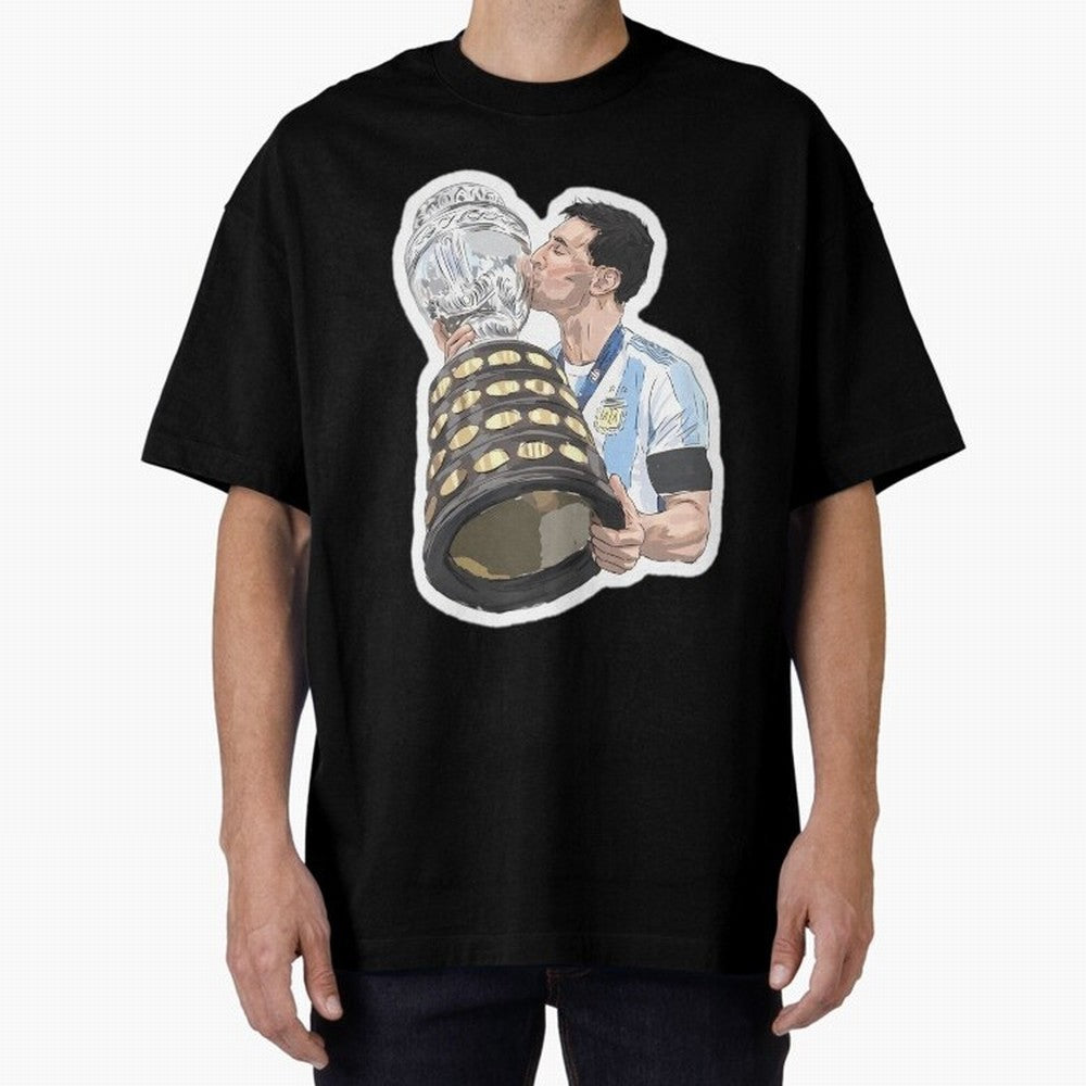 Messi and World Cup Oversized T-Shirt Make Memories around Global Football Passion for FIFA World Cup 2026, with CR7, France and Portugal, Classic Soccer Heritage, Championship Pressure, Fan Loyalty and International Pride; Great for Supporters Who