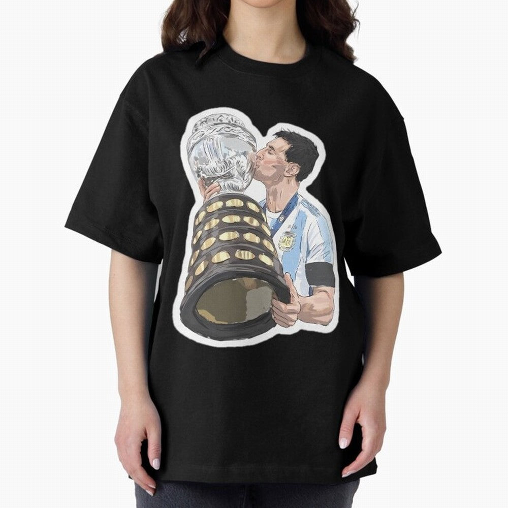 Messi and World Cup Oversized T-Shirt Make Memories around Global Football Passion for FIFA World Cup 2026, with CR7, France and Portugal, Classic Soccer Heritage, Championship Pressure, Fan Loyalty and International Pride; Great for Supporters Who