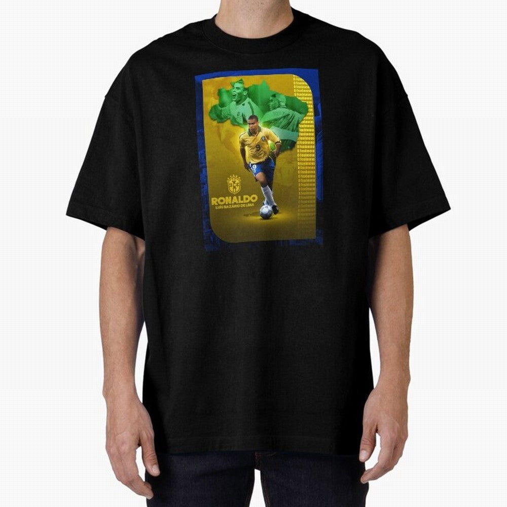 Ronaldo Lu¨ªs Naz¨¢rio de Lima O Fen?meno Brazil Football Legend Oversized T-Shirt Join Match Day Hype around FIFA World Cup 2026, Messi and Cristiano Ronaldo, Brazil, Sports Nostalgia, International Competition, Famous Players and Unforgettable