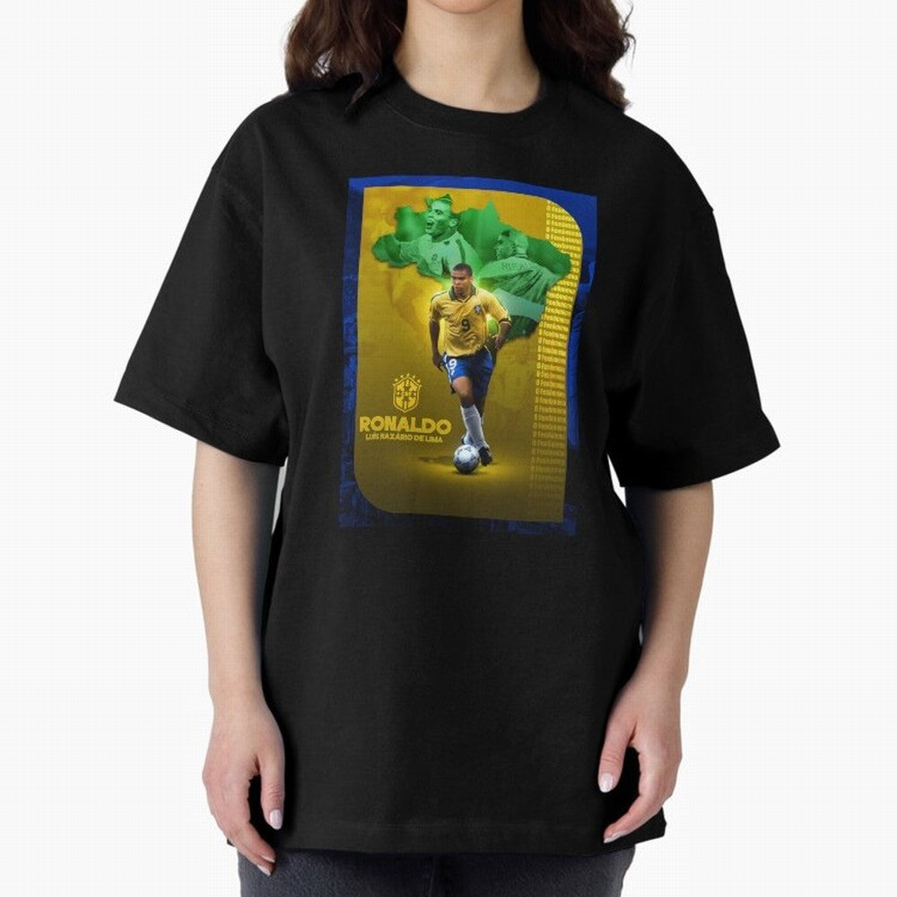 Ronaldo Lu¨ªs Naz¨¢rio de Lima O Fen?meno Brazil Football Legend Oversized T-Shirt Join Match Day Hype around FIFA World Cup 2026, Messi and Cristiano Ronaldo, Brazil, Sports Nostalgia, International Competition, Famous Players and Unforgettable