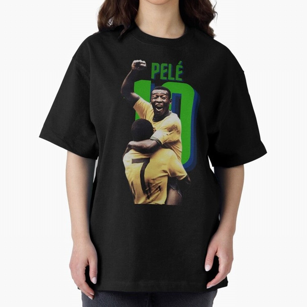 Pele 10 Oversized T-Shirt Carry the Colors and Pride of the FIFA World Cup 2026 USA Canada Mexico Journey through Mbappe Highlights, Germany Pride, Stadium Chants, National Pride, Trophy Dreams and Unforgettable Football Memories; Great for