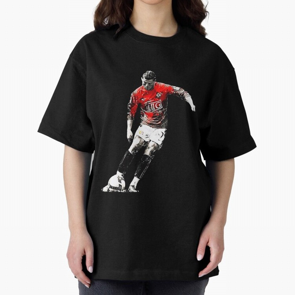 CR7 Artwork For Soccer Fans Gift For Football Lovers Oversized T-Shirt Celebrate the Magic of Global Football Passion for FIFA World Cup 2026, Celebrating Cristiano Ronaldo, Spain, Supporter Pride, Iconic Celebrations, Legendary Names and Global