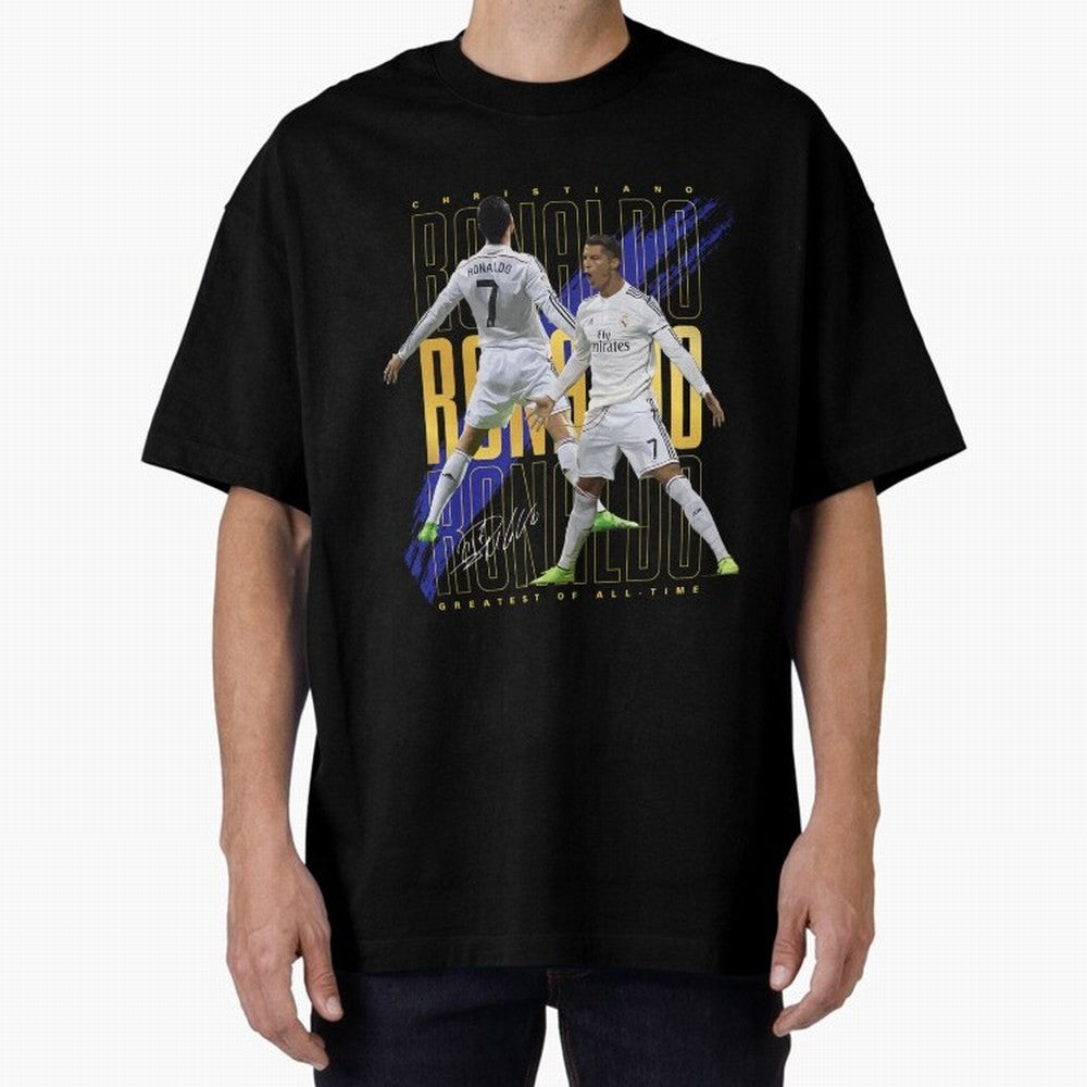 Ronaldo Soccer Legend Design For Football Fans Gift For Sports Enthusiasts Oversized T-Shirt Support the Legends of FIFA World Cup 2026 Spirit, Made for Argentina and Brazil, CR7, Champion Mindset, Group Stage Buzz, Knockout Tension and Passionate