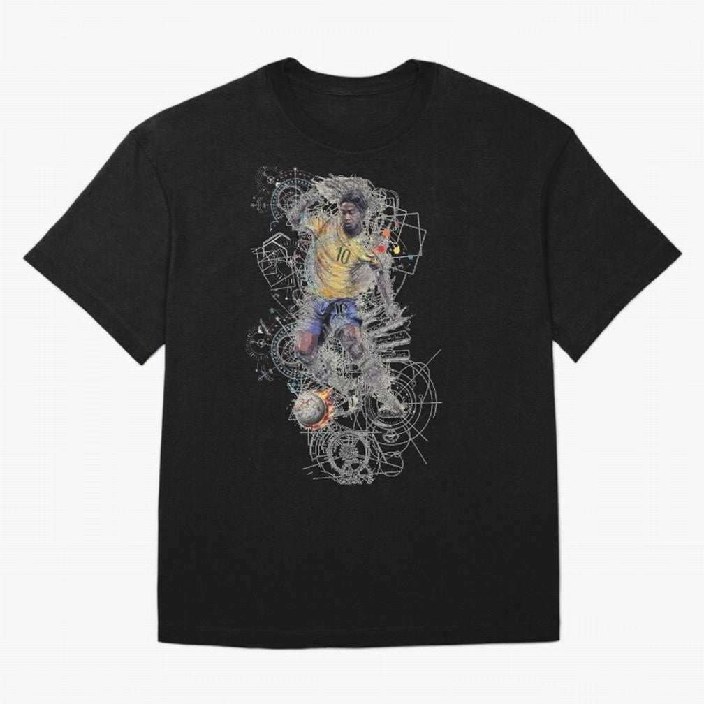 Ronaldo Football Playmaker Oversized T-Shirt Share the Excitement of Match Day Hype around FIFA World Cup 2026 USA Canada Mexico, Mbappe, England, Retro Football Energy, Iconic Rivalries, Trophy Chase Drama and Stadium Atmosphere; Ideal for Fans