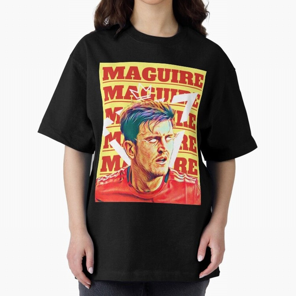 HARRY MAGUIRE, THE CAPTAIN Oversized T-Shirt Support Your Favorite Stars during FIFA World Cup 2026 USA Canada Mexico for Fans of Neymar and Portugal, Spain and Germany, Bringing Soccer Culture, Superstar Moments, National Team Dreams and