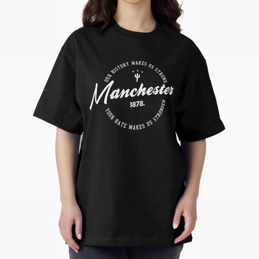 Mancester United Quotes Oversized T-Shirt Remember Match Day Hype around FIFA World Cup 2026, Neymar, Haaland and Cristiano Ronaldo, England and Germany, Worldwide Fan Energy, Dramatic Goals, Stadium Lights and Championship Celebrations; Great for