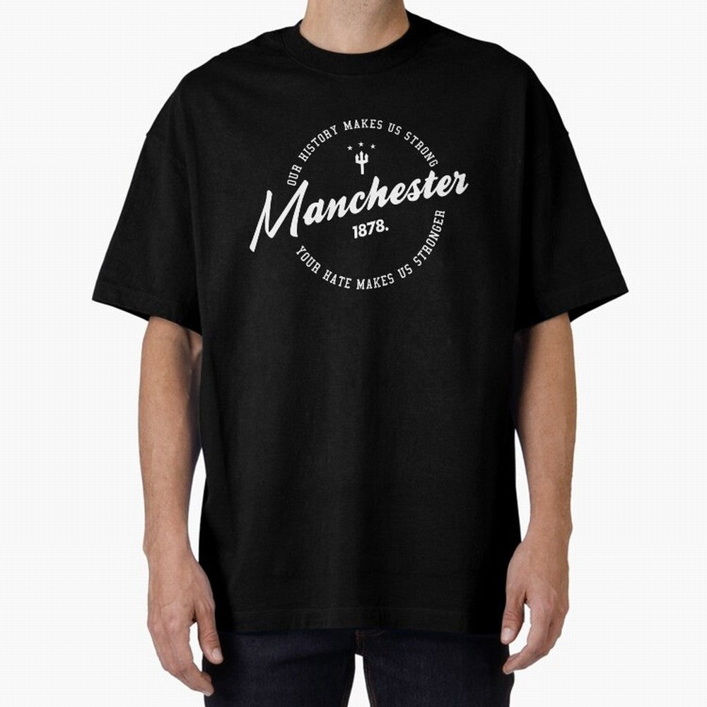 Mancester United Quotes Oversized T-Shirt Remember Match Day Hype around FIFA World Cup 2026, Neymar, Haaland and Cristiano Ronaldo, England and Germany, Worldwide Fan Energy, Dramatic Goals, Stadium Lights and Championship Celebrations; Great for