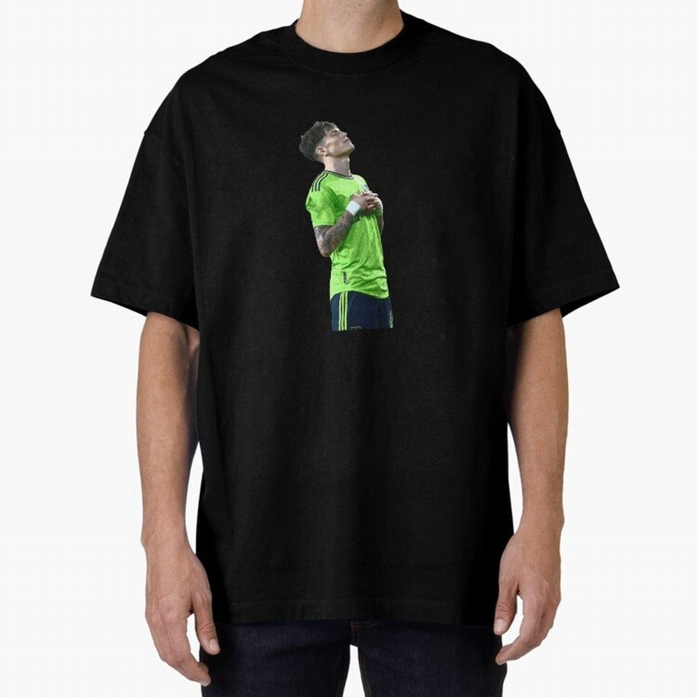 Alejandro Garnacho Oversized T-Shirt Join the Global Buzz around FIFA World Cup 2026 USA Canada Mexico Celebrating Messi, CR7 and Mbappe, England and Germany Energy, Vintage Soccer Flavor, Modern Football Stars, National Flags and Final Night