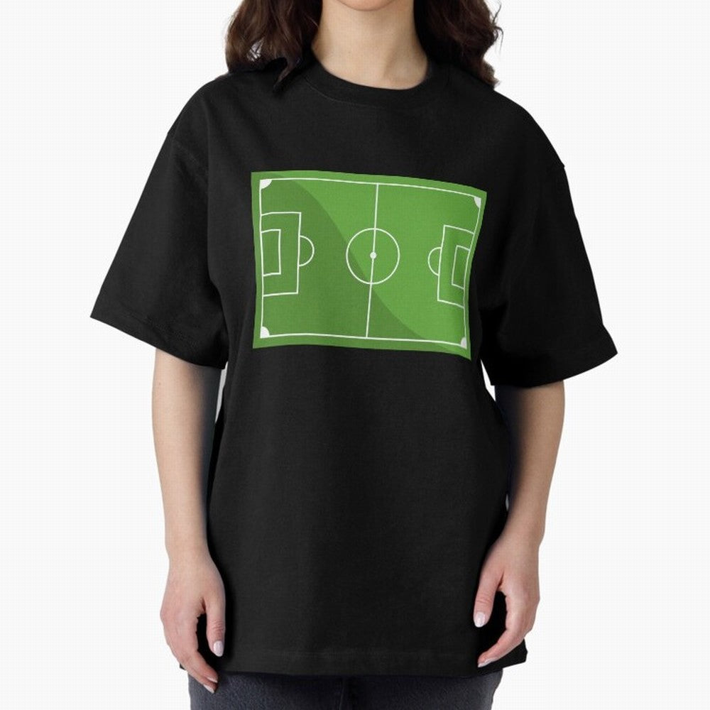 Football Pitch Oversized T-Shirt Show Passion for the Stars of FIFA World Cup 2026 for Fans of Mbappe and Neymar and Argentina, France and Brazil, Bringing Game Day Rituals, Football Legends, Country Pride and the Road to the Final; Perfect for