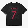 Christiano Ronaldo Portugal Away Jersey 2020 Oversized T-Shirt Show Your Love for FIFA World Cup 2026 Group Stage Spirit, with Netherlands, Mbappe and Neymar, Goal Celebration Energy, Supporter Heritage, Football Icons and Worldwide Tournament Joy;