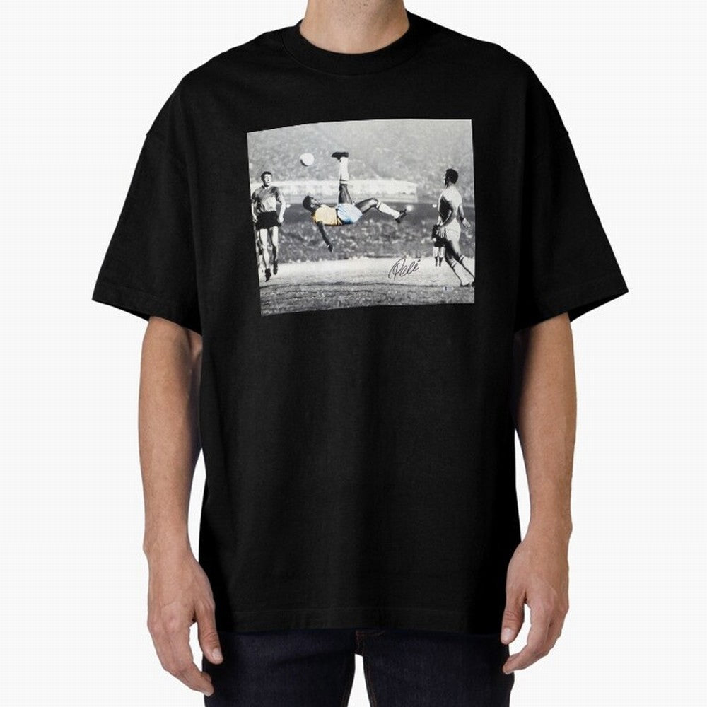 Classic Pele Bicycle Kick Legend1 Oversized T-Shirt Turn Football Passion into FIFA World Cup 2026 Spirit, Centered on Argentina, France and Brazil, Neymar, Global Supporter Spirit, Legendary Goals, National Colors and Tournament Celebration; Made