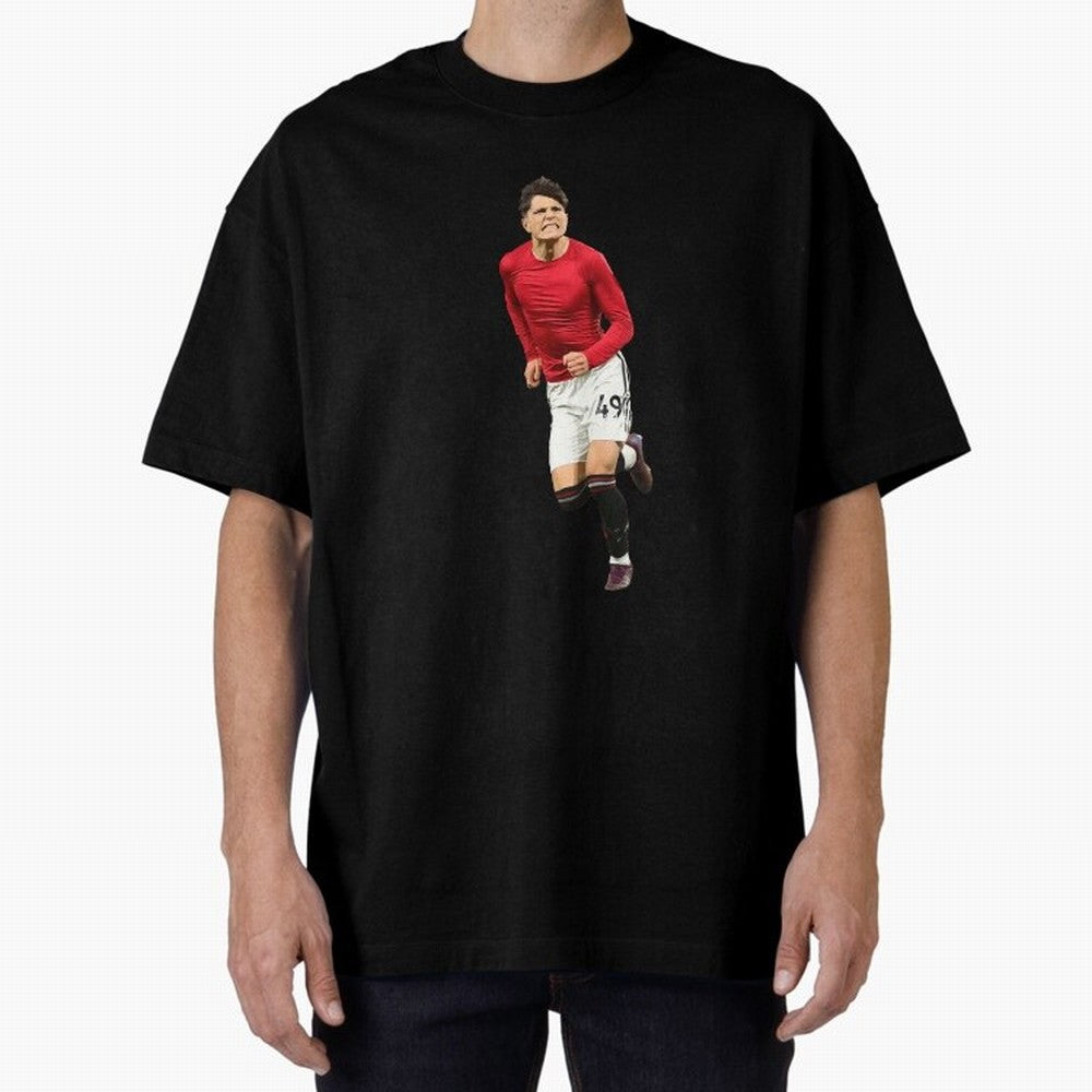 Alejandro Garnacho celebration Oversized T-Shirt Stand with FIFA World Cup 2026 USA Canada Mexico Spirit, Built around Portugal, Spain and Germany, Messi and Cristiano Ronaldo, Champion Mindset, Group Stage Buzz, Knockout Tension and Passionate Fan