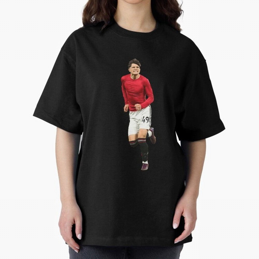 Alejandro Garnacho celebration Oversized T-Shirt Stand with FIFA World Cup 2026 USA Canada Mexico Spirit, Built around Portugal, Spain and Germany, Messi and Cristiano Ronaldo, Champion Mindset, Group Stage Buzz, Knockout Tension and Passionate Fan