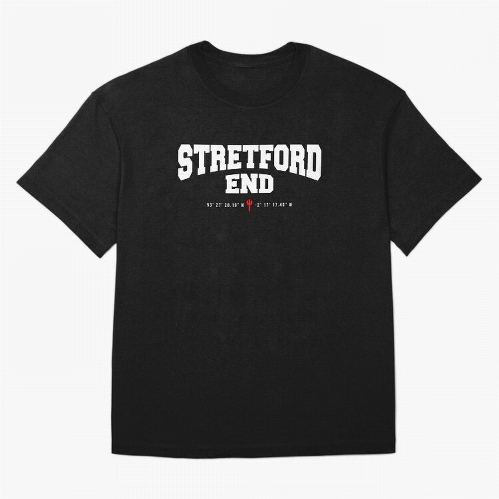 Stretford End - Manchester United Oversized T-Shirt Mark Global Football Passion for FIFA World Cup 2026 USA Canada Mexico, Built around Haaland, France and Portugal, Goal Celebration Energy, Supporter Heritage, Football Icons and Worldwide