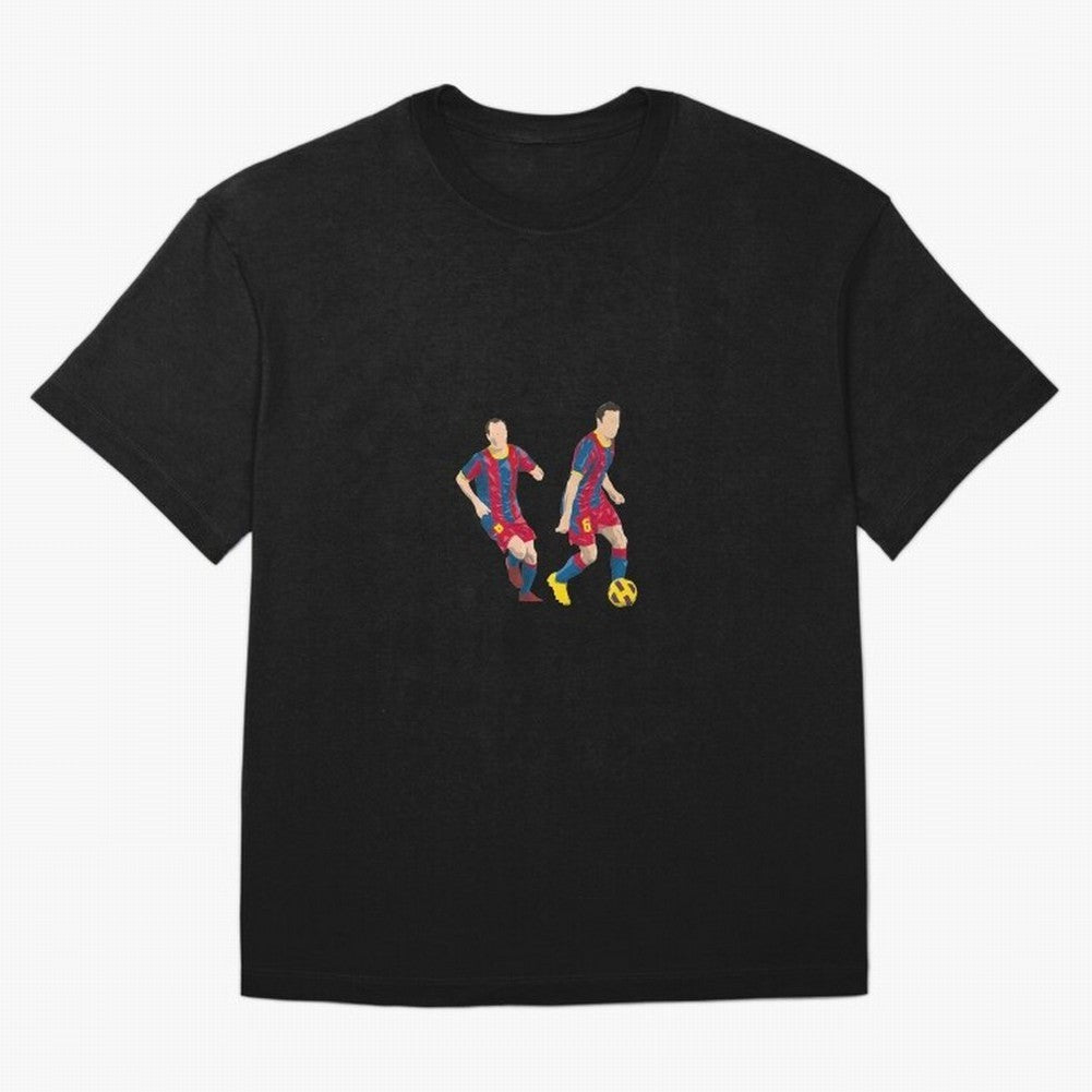 Andres Iniesta and Xavi Minimalist Oversized T-Shirt Discover Global Football Passion for FIFA World Cup 2026 Group Stage, Centered on Neymar, Haaland and Cristiano Ronaldo, Argentina, Match Day Excitement, Supporter Culture, Golden Goals and