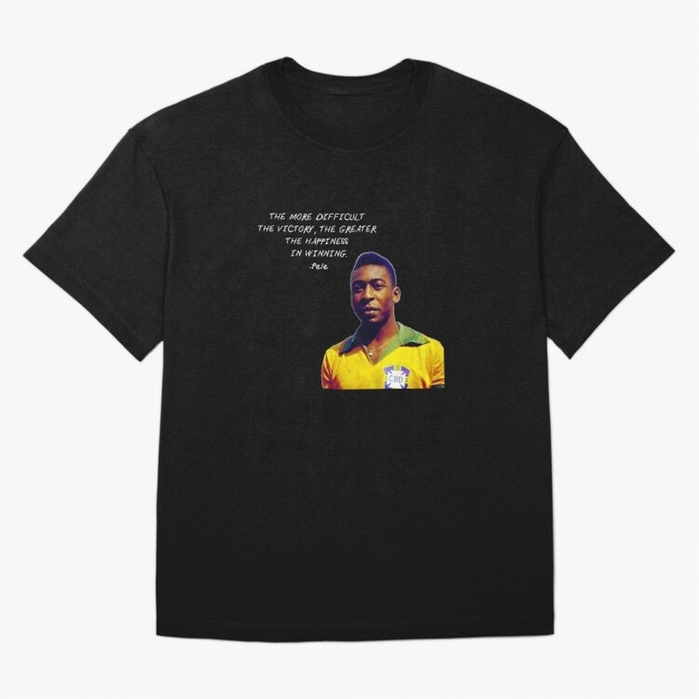 Pele Quote Oversized T-Shirt Bring a Champion Mindset to FIFA World Cup 2026 Highlighting Cristiano Ronaldo, Haaland and CR7, Argentina and Brazil Energy, Vintage Soccer Flavor, Modern Football Stars, National Flags and Final Night Emotion; Perfect