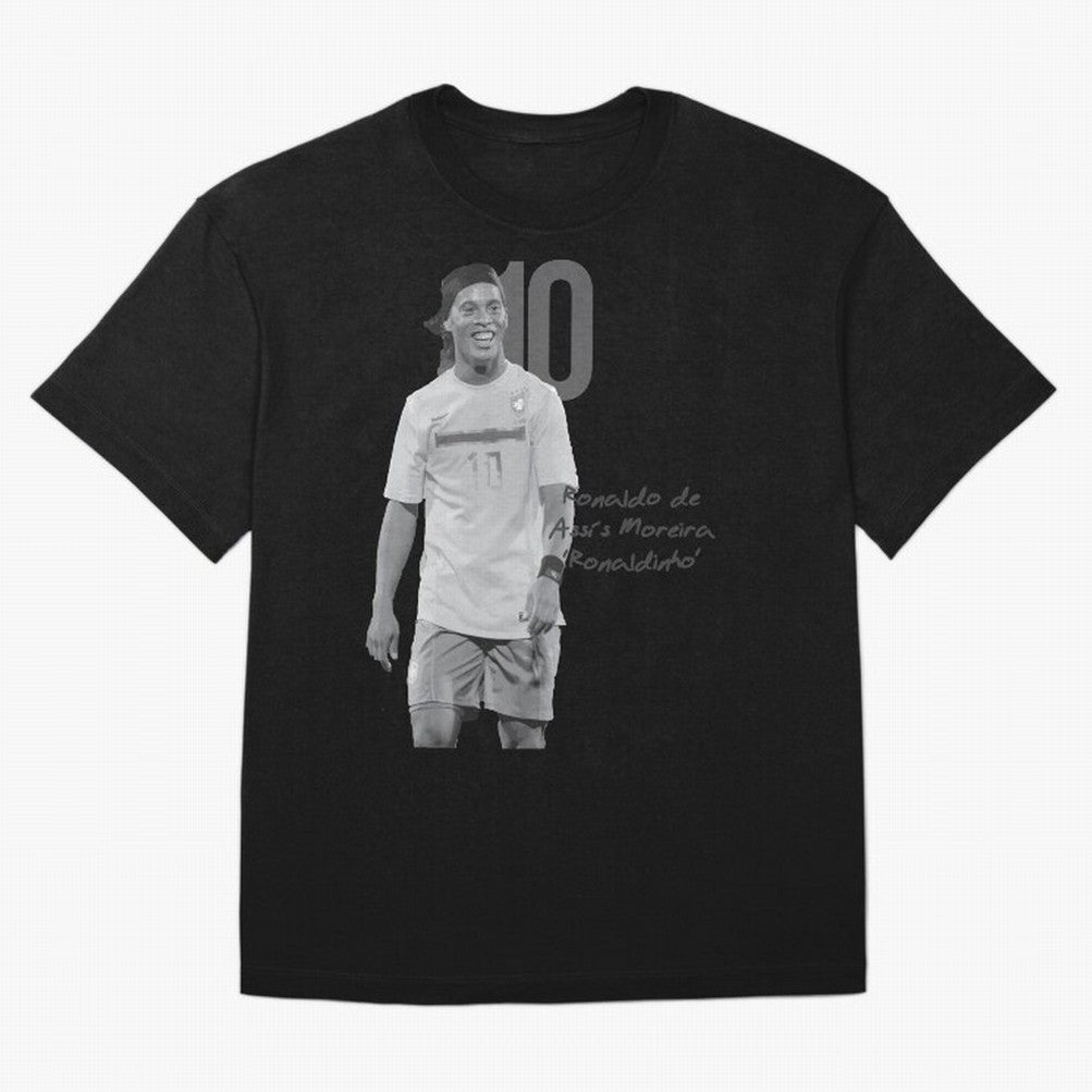 Ronaldo de Assis Moreira Ronaldinho Oversized T-Shirt Stand with FIFA World Cup 2026 USA Canada Mexico for Fans of Mbappe and Neymar and France, Bringing Fan Favorite Moments, National Team Passion, Big Match Drama and Soccer History; Perfect for