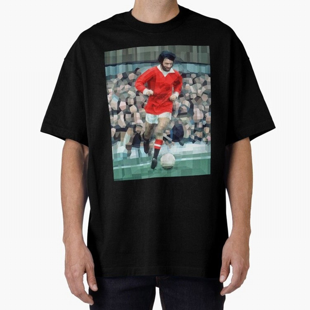 George Best Oversized T-Shirt Represent the Passion of FIFA World Cup 2026 Spirit, Capturing Portugal, Spain and Germany, Mbappe, Goal Celebration Energy, Supporter Heritage, Football Icons and Worldwide Tournament Joy; Great for Supporters Who