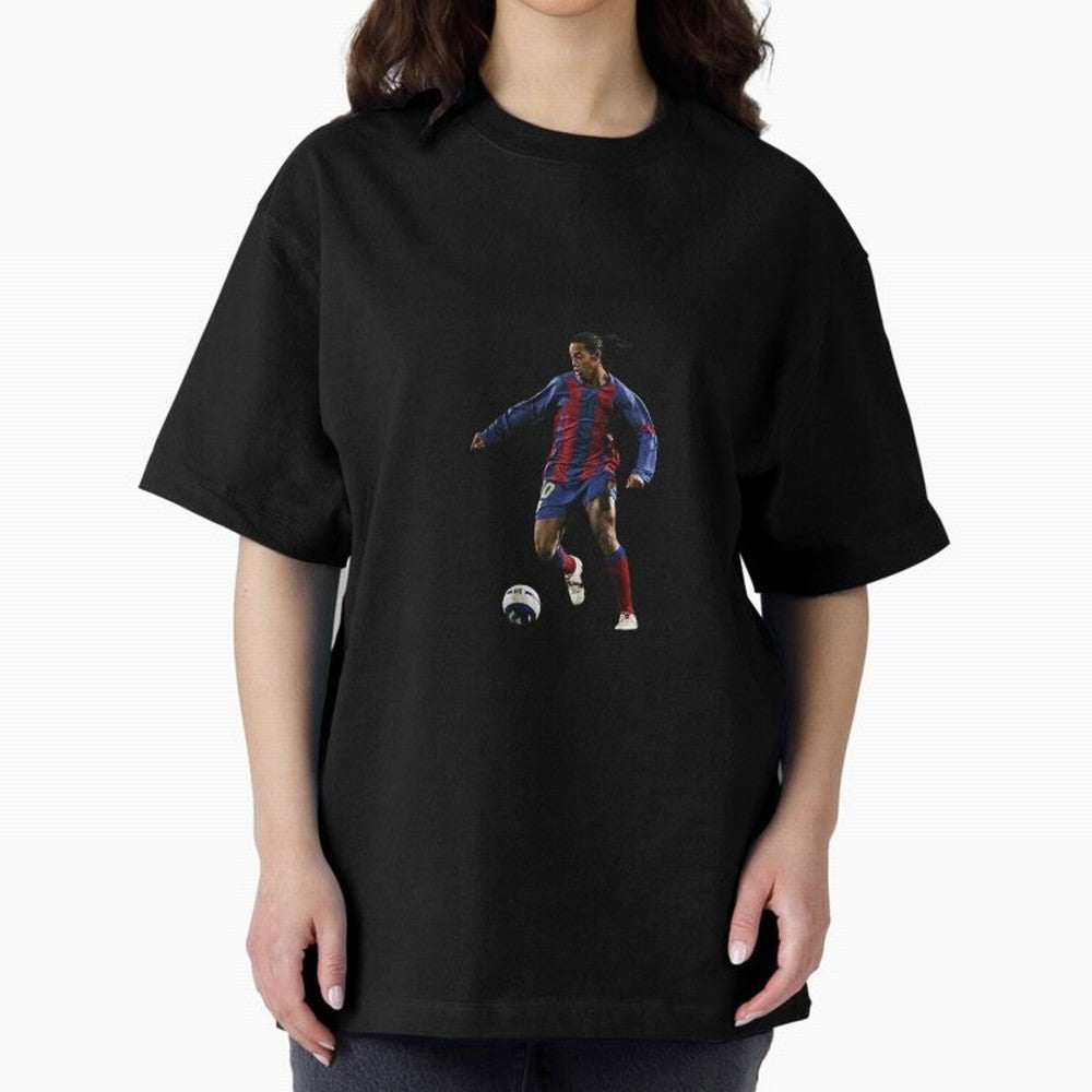 Ronaldinho Gaucho Oversized T-Shirt Experience FIFA World Cup 2026 USA Canada Mexico for Fans of Cristiano Ronaldo, Haaland and CR7 and Spain and Netherlands, Bringing Goal Celebration Energy, Supporter Heritage, Football Icons and Worldwide