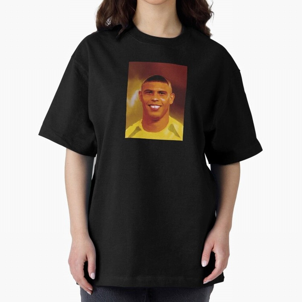 Ronaldo Nazario Digital Painting Oversized T-Shirt Follow the Final Road of FIFA World Cup 2026 for Fans of Mbappe and Spain, Bringing Worldwide Fan Energy, Dramatic Goals, Stadium Lights and Championship Celebrations; Ideal for Fans Who Follow