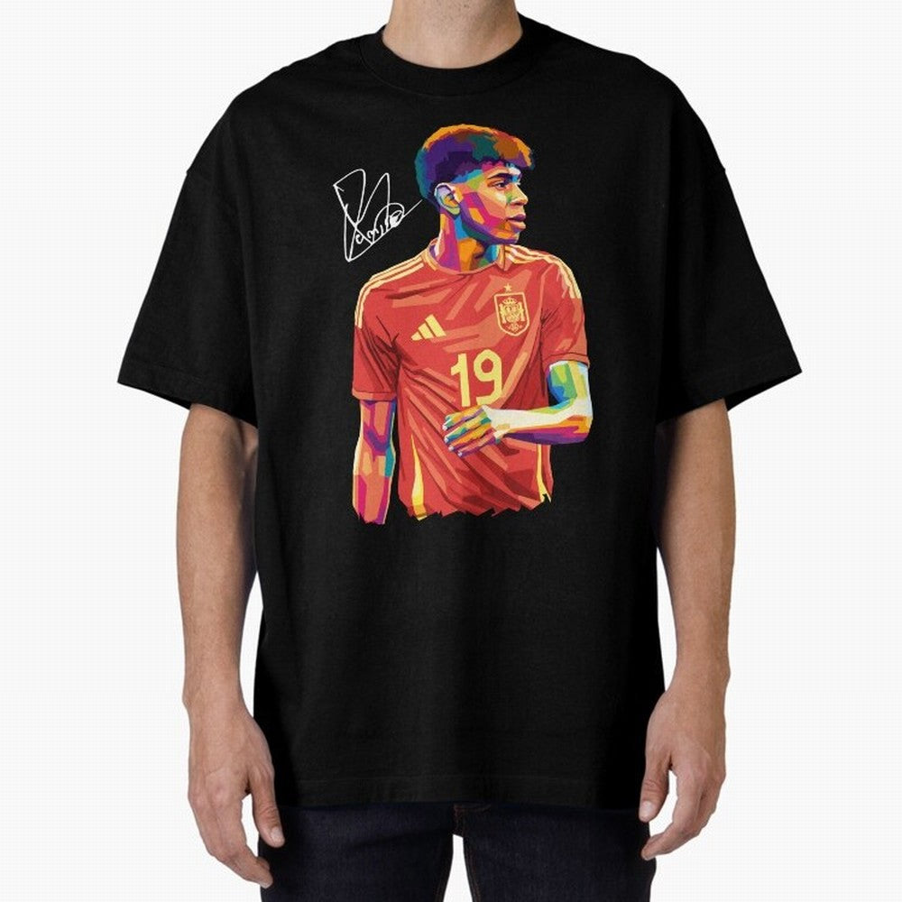 Lamine Yamal Pop Art Oversized T-Shirt Capture FIFA World Cup 2026 Group Stage Spirit, Built around England, Mbappe, Classic Soccer Heritage, Championship Pressure, Fan Loyalty and International Pride; Made for Die Hard Supporters, Soccer Lovers,